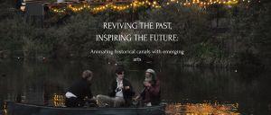 Canal Dream: Picture of three people in a rowing boat, with the text "Reviving the Past, Inspiring the Future".